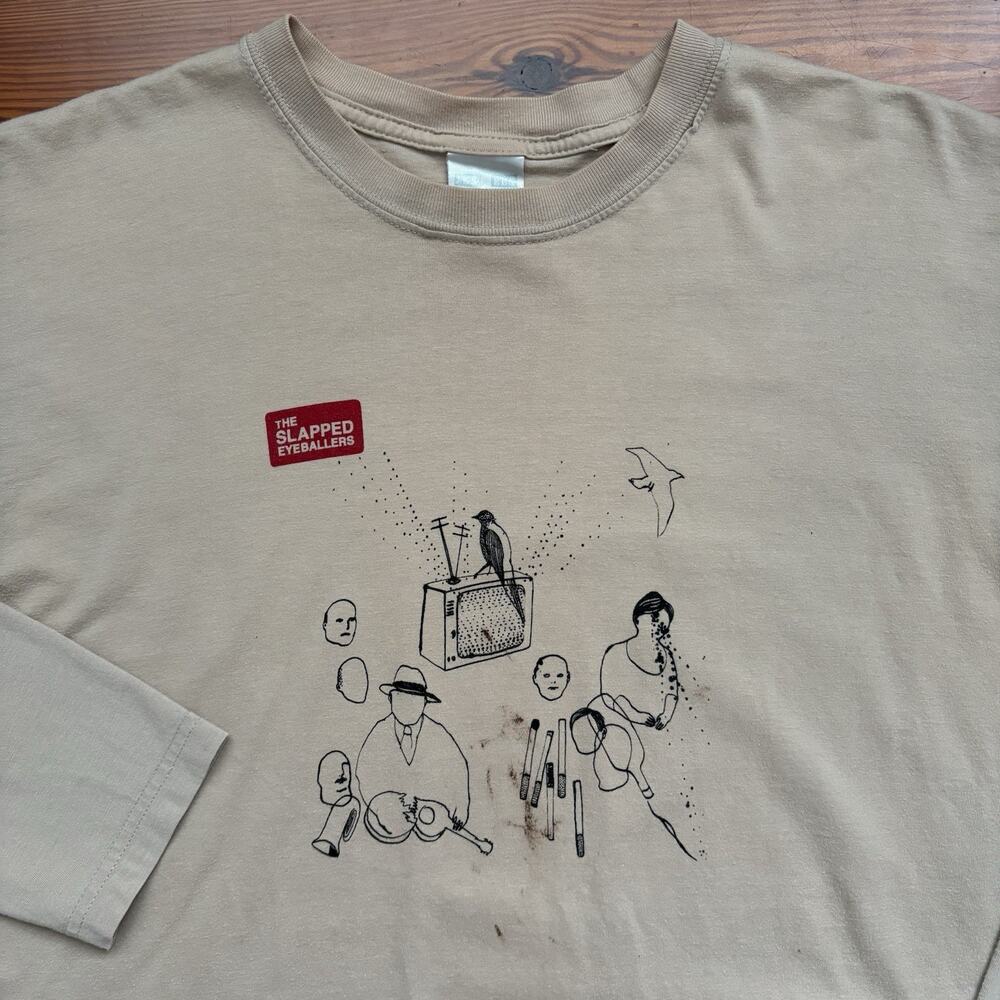Vintage The Slapped Eyeballers Band T-Shirt Men's Size M Soft Rock Experimental - Picture 1 of 8